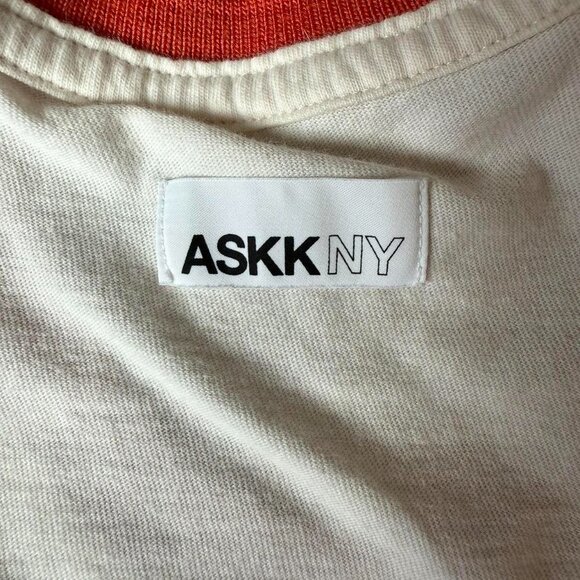 ASKK NY Classic Ringer Tee White And Red Size Small - Picture 4 of 5